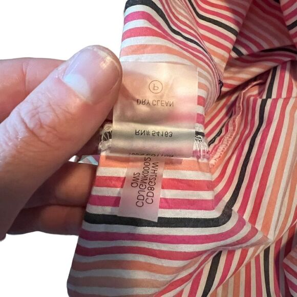 Calvin Klein striped button down dress. Size 6 - Picture 8 of 8